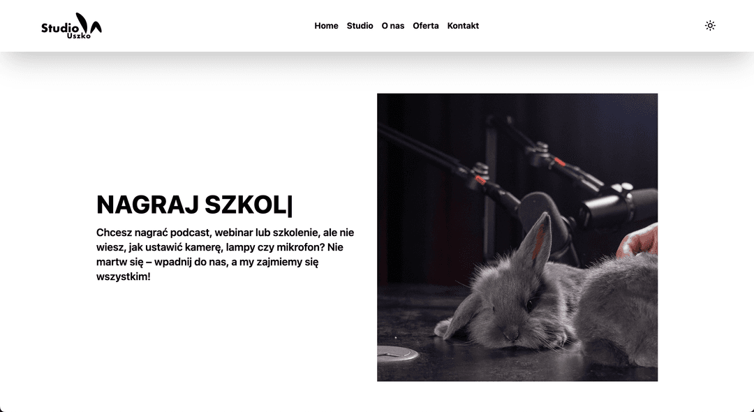 Strona Studio Uszko z CMS opartym na Google Sheets – dynamiczna i responsywna